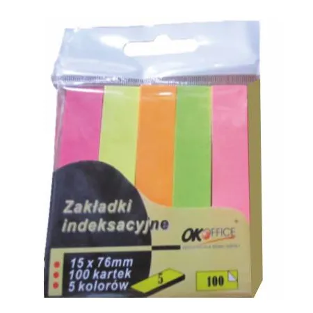 Zakładki indeksujące FLUO 5  szt